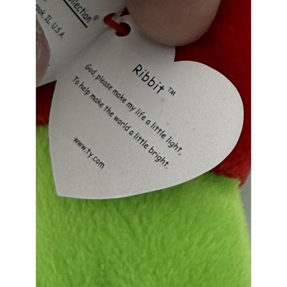 Ty Beanie Babies Ribbit the Frog Mint Condition, The Pillow Pals Collection - Picture 9 of 10